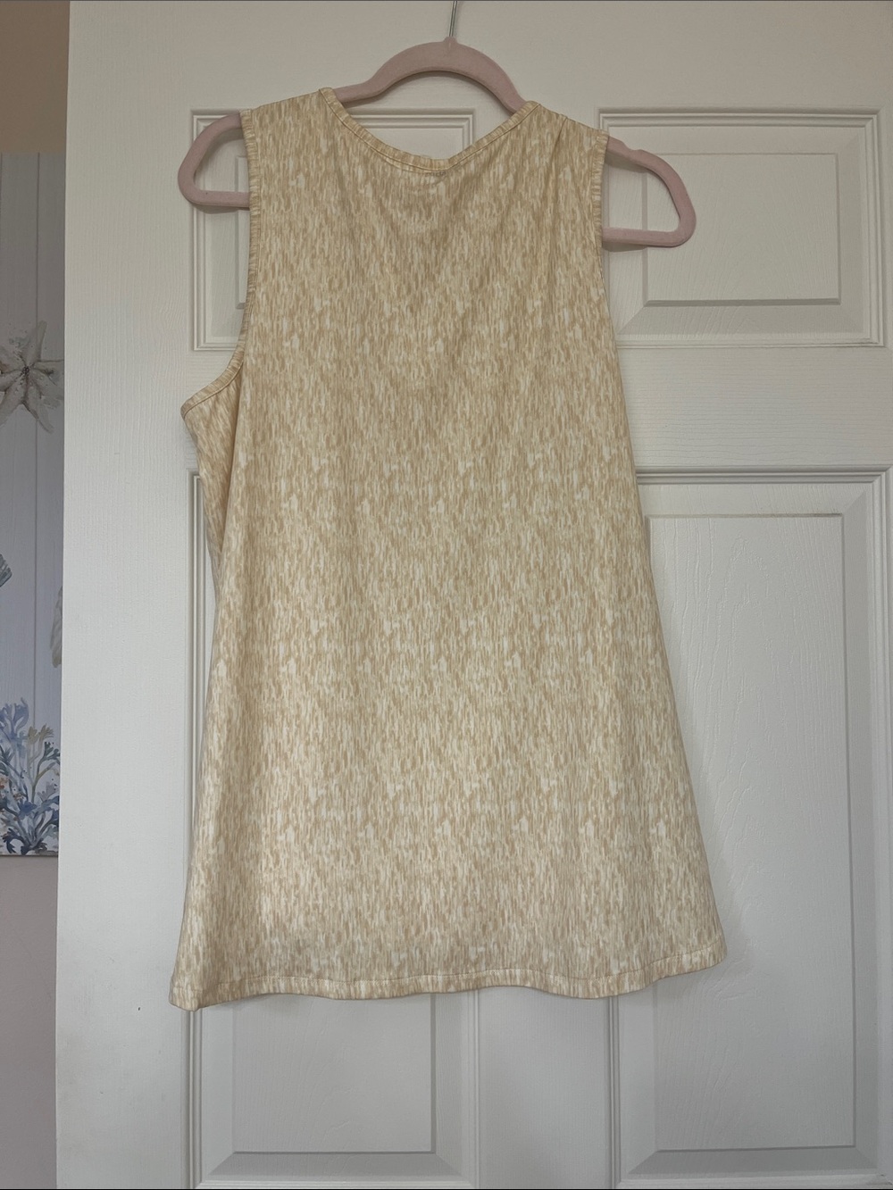zuda Cream/Yellow Sleeveless Tank Top